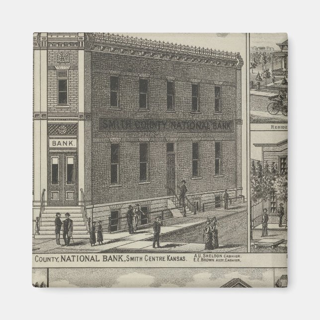 Íman Bancos, Residência, Hull House, Smith Center, Kans (Frente)