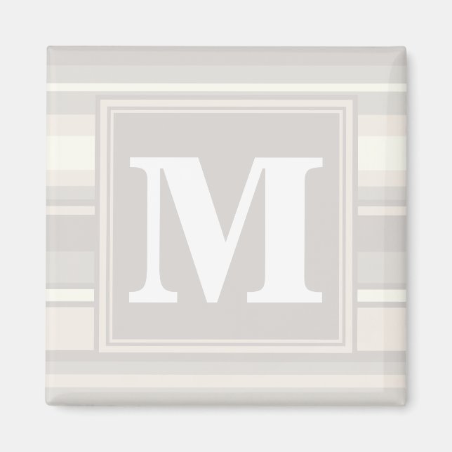 Íman Banda bege monograma (Frente)