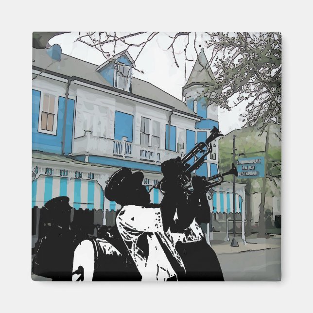 Íman Banda de latão no restaurante New Orleans (Frente)