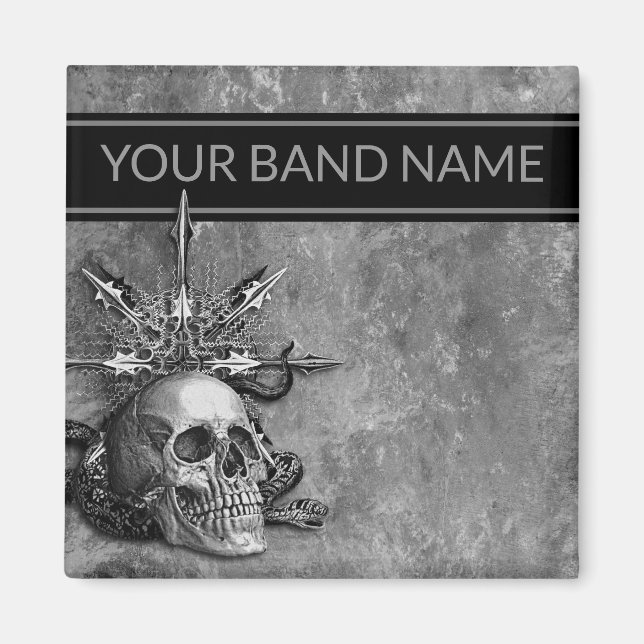 Íman Banda Personalizada Mag de Música Rock Heavy Metal (Frente)