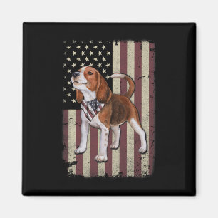 Íman Bandana da Bandeira Americana Beagle Patriótica 4