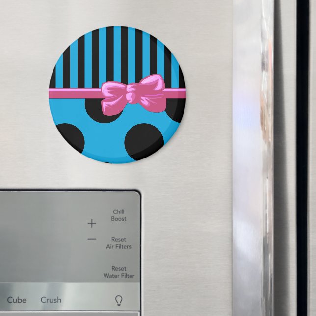 Íman Bandas Azuis, Bolinhas Azuis, Linhas, Pontas (In Situ (Fridge))