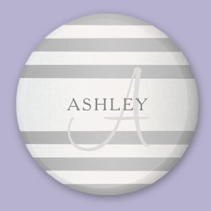 Íman Bandas de Cinzas de Gradação de Prata de Monograma