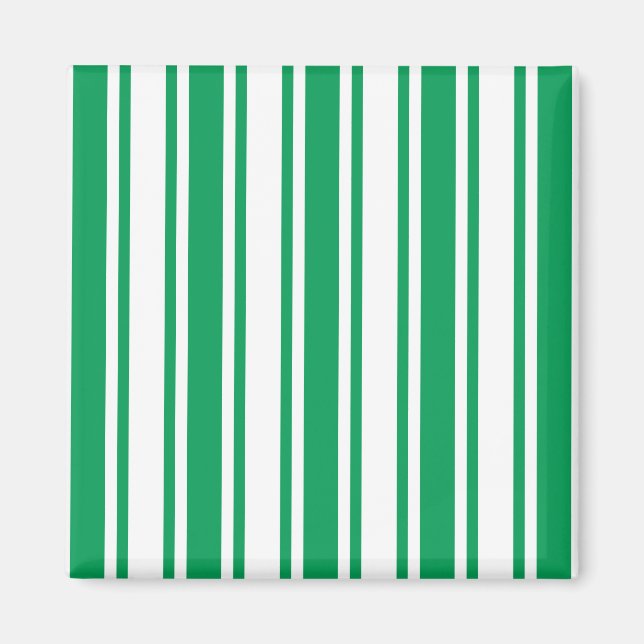 Íman Bandas de doces brancas e verdes (Frente)
