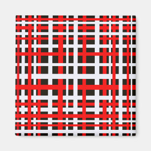Íman Bandas interligadas Vermelho branco preto
