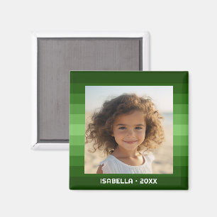 Íman Bandas Retroativas - Verde Natal - Foto Simples