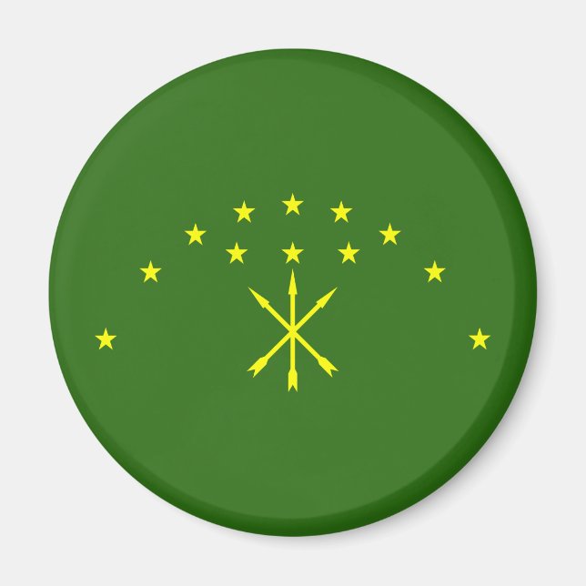 Íman Bandeira Adygea Patriótica (Frente)