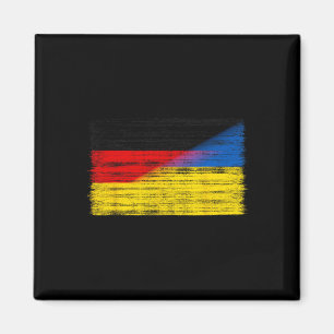 Íman Bandeira Alemanha Ucrânia Apoio Alemão Ucraniano C