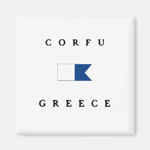 Íman Bandeira alfa do mergulho da piscina de Corfu