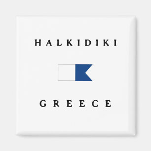 Íman Bandeira alfa do mergulho da piscina de Halkidiki