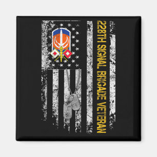 Íman Bandeira Americana 228º Sinal Brigada Militar Vint