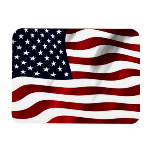 Íman Bandeira Americana Acenando