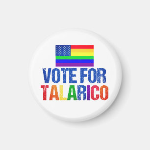 Íman Bandeira Americana Arco-íris Talarico Eleição 2026