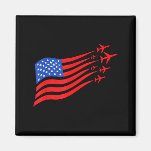 Íman Bandeira Americana Avião Patriótico Mínimo EUA