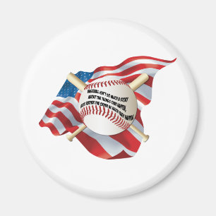 Íman Bandeira Americana Baseball