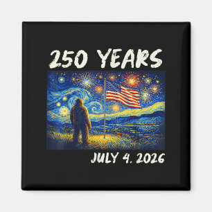 Íman Bandeira Americana Bigfoot 250 Anos 4 de Julho 250