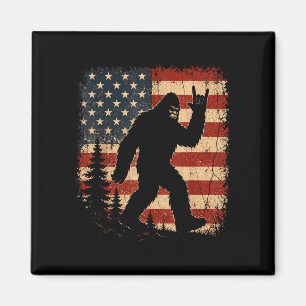 Íman Bandeira americana Bigfoot patriota sasquatch retr