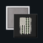 Íman Bandeira Americana com Shamrocks para St Patricks<br><div class="desc">Bandeira Americana com Camarões para Dia de São Patrício</div>