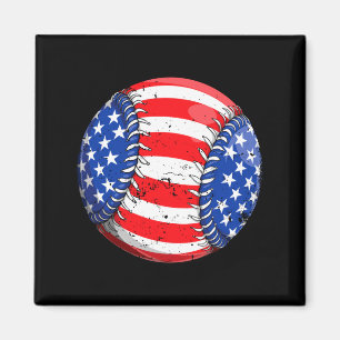 Íman Bandeira americana de beisebol 4 de julho meninos