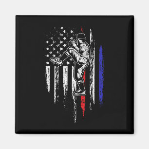 Íman Bandeira Americana de Beisebol Arremessador Usa Ar