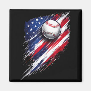 Íman Bandeira americana de beisebol meninos meninas hom