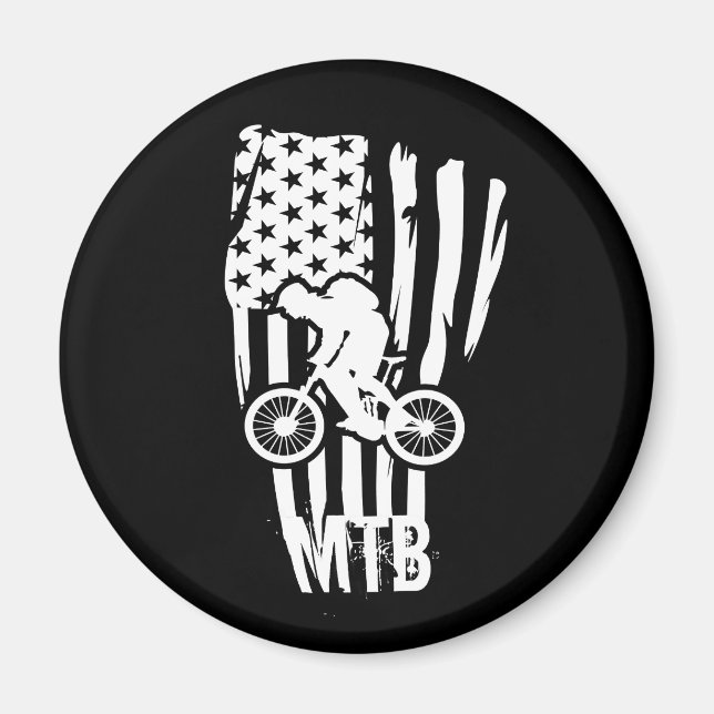 Íman Bandeira Americana De Bicicleta De Montanha Mtb Pa (Frente)