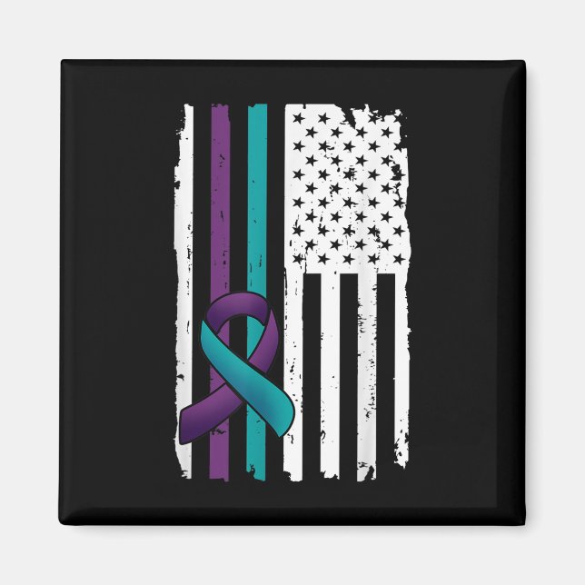 Íman Bandeira Americana de Conscientização sobre Preven (Frente)