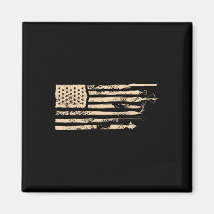Íman Bandeira Americana De Pesca Usa Pesca Vintage Pesc