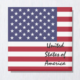 Íman Bandeira americana e EUA - fãs de feriados/esporte
