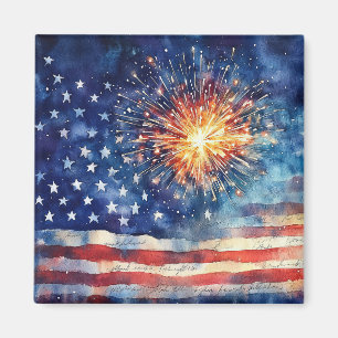 Íman Bandeira americana e fogos de artifício & Promessa