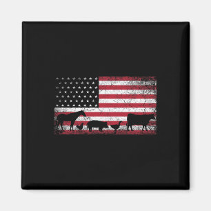 Íman Bandeira Americana Em 4 De Julho - Galinha - Vaca 