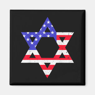 Íman Bandeira Americana Estrela De Davi Judaica Hanukka