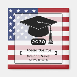 Íman Bandeira Americana EUA Ano de Graduação 