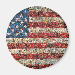 Íman bandeira americana grunge