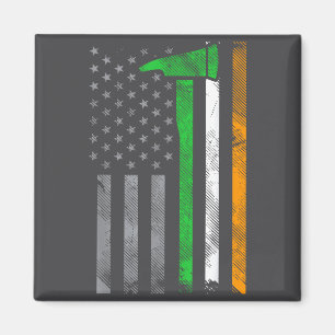 Íman Bandeira americana irlandesa-americana bombeiro ma