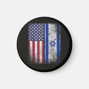 Íman Bandeira Americana Israelense Israel EUA Raízes Am