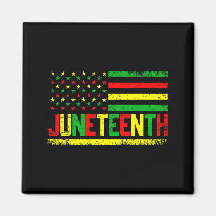 Íman bandeira americana Juneteenth emancipação melanina