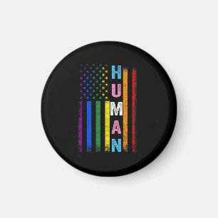 Íman Bandeira americana LGBT humana Mês do Orgulho Gay