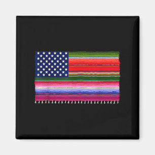 Íman bandeira americana mexicana serape cinco de mayo p