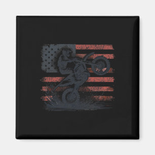 Íman Bandeira Americana Moto Bicicleta Motocross