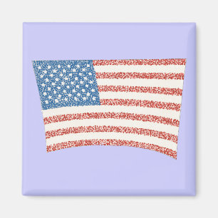 Íman Bandeira Americana nos ímãs pontilhísticos