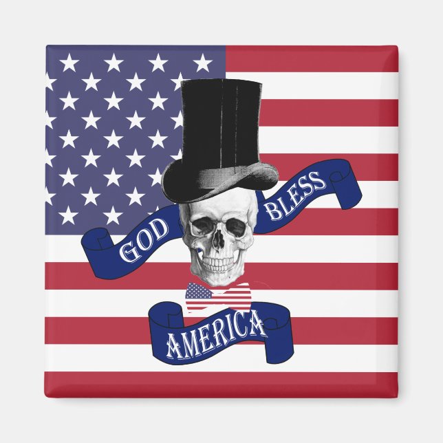 Íman Bandeira Americana Patriótica (Frente)