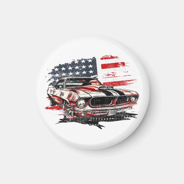 Íman Bandeira Americana Patriótica  (Frente)
