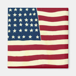 Íman Bandeira americana patriótica do vintage, quarto