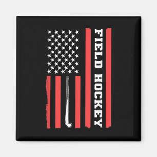 Íman Bandeira Americana Patriótica Hóquei de Campo EUA 