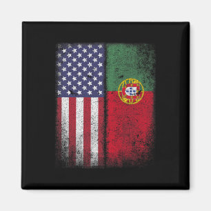 Íman Bandeira Americana Portuguesa Portugal EUA Para Mu