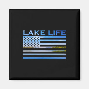 Íman Bandeira Americana Que Pescaria No Lago Isto É