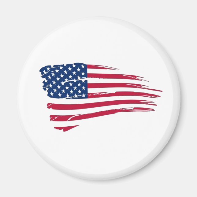 Íman Bandeira Americana Rasgada (Frente)
