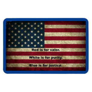 Íman Bandeira Americana - Significado das Cores