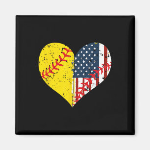 Íman Bandeira Americana Softll Heart em 4 de julho Pres